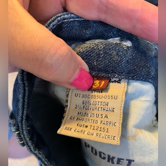 LIKE NEW 7 For All Mankind Women’s Rhinestone “A” Pocket Bootcut Jeans Size: 31 - Picture 4 of 8